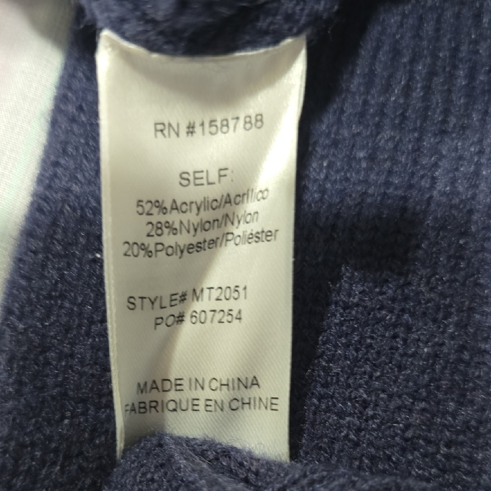 MABLE Oceana Navy Peter Pan Collar Cardigan Sweater Size S - Picture 11 of 11